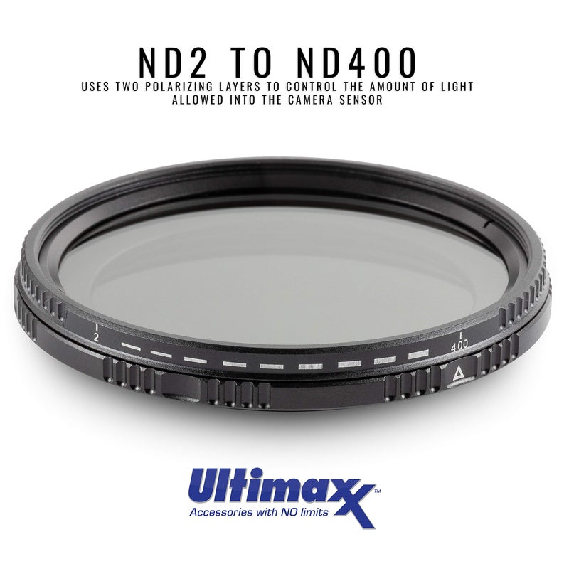 Ultimaxx 67mm ND Filter Ultimaxx 67mm ND2-ND400 Fader Variable Neutral Density Adjustable Lens Filter Dynamic ND Filter Optical Glass - Image 4